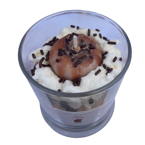 Chocolate glazed doughnut candle - Picture 3 of 3